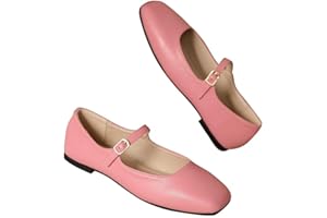 TN TANGNEST Leather Flats for Women Comfortable Round Toe Slip On Ballet Flats Retro Dress Mary Jane Flats