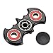 iSmalt Bat shape Fidget Spinner Toy Stress Reducer Perfect For ADD, ADHD, Anxiety, and Autism Adult Children (Black-red)