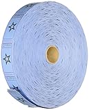Blue Single Roll Raffle Tickets W/Star, 2000 Tickets