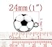 Housweety 20PCs Silver Tone Enamel Football Soccer Sport Charm Pendants 24x19mm(1