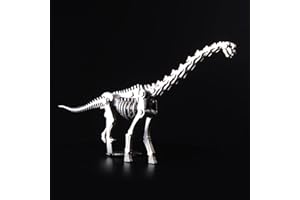 Microworld 3D Metal Puzzle, Dinosaur 3D Puzzle for Adults, Steel Warcraft Collection Challenge DIY Animal Art Craft Decoration Mini Puzzles for Teens - Brachiosaurus