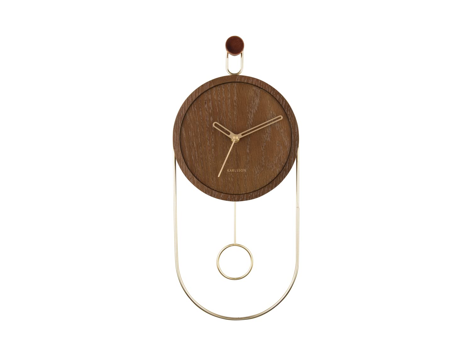 Karlsson Wall Clock 'Swing Pendulum' DARK WOOD - (KA5892DW)