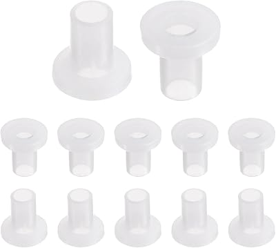 sourcing map 12pcs Nylon Flanged Sleeve Bearings 4mm ID 5.5mm OD 10mm Length