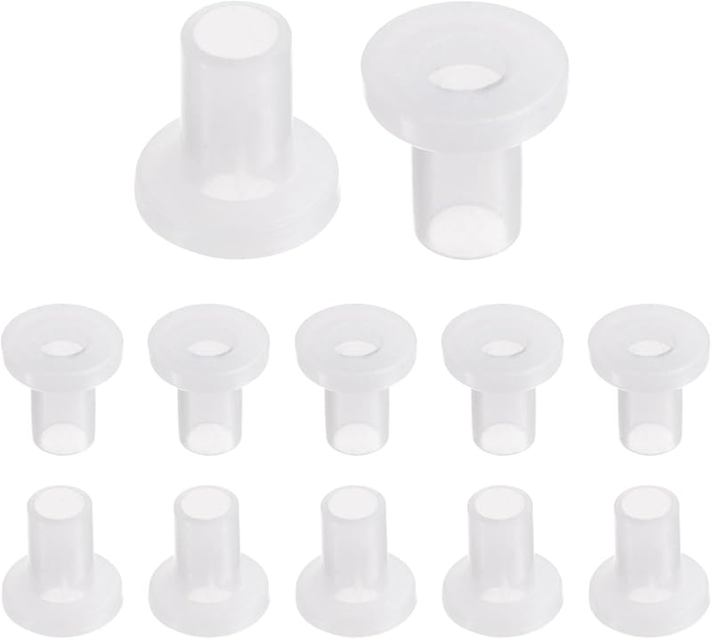 sourcing map 12pcs Nylon Flanged Sleeve Bearings 4mm ID 5.5mm OD 10mm Length