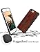 Compatible with iPhone 7 Plus Wood Case, Cool Wood Engraving Wave Shock Absorption Slim Thin Protective Cover for iPhone 7/8 Plus (Wave)
