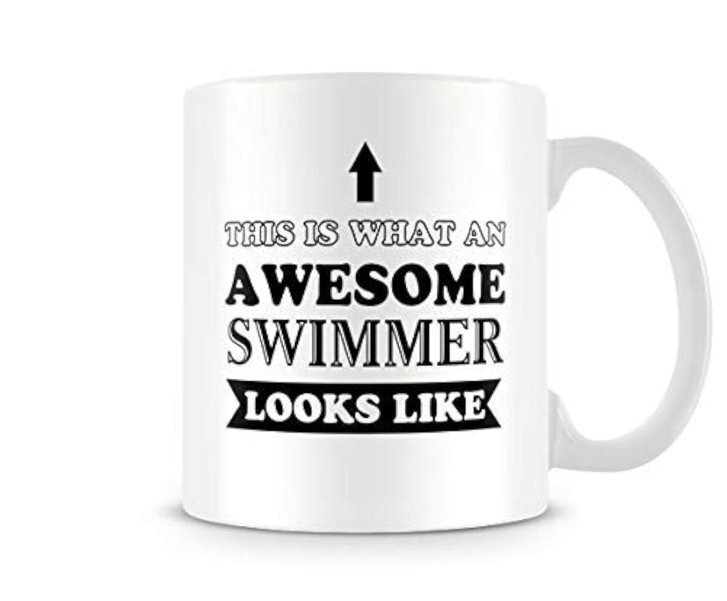 Behind The Glass - Awesome Swimmer - Printed Sport Mug - Great Gift/Present Idea, Ceramic, 11fl.oz.