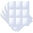 Fabmaker 36pack Trading Card Sleeve, Holds 648 Cards, 9 Pocket Card Sleeves Binder Sheets for 3 Ring Binder, 11 Holes Trading Card Binder Sleeves Fit for MTG, Baseball, Game, Business Cards, Coupon