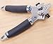 bobuCuisine’s Effortless Spin Power Steel Manual Can Opener - Non Slip Grip - Ergonomic & Comfortable Handle - Built to Last - Stylish & Classy Design