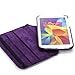 AiSMei Tab 4 8.0 Case, Rotating Stand Case for Samsung Galaxy Tab 4 8.0 SM-T330NU SM-T331, SM-T337 8-Inch Tablet PC, 8inch PU Leather Case + Bonus Stylus + Screen Protector - Purple