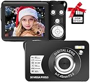Digital Camera,30MP Compact Camera,2.7 inch Pocket Camera,Rechargeable Small Digital Camera for Kids,Students,