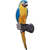 Parrot Statue Parrot Sculpture Parrot Figurine Resin Craft Parrot Statues Animal Sculpture Decorative Parrot Garden Statues for Home Office Showcase Decoration - Blue