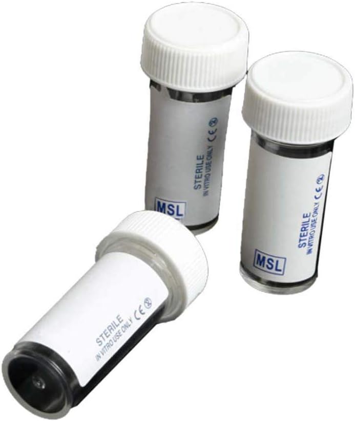 Medline Scientific 129205P Bijou Polystyrene Container with Plain Labels, 7 ml Capacity, Pack of 700