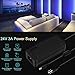 BZONE AC 100-240V to DC 24V 3A Black Color Switching Power Supply Converter Adapter for LED Rope Light Strip Lights (5.5x2.1mm DC Output Jack)