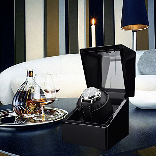 Zeiger Single Watch Winder for Large Watch Box Case with Quiet Automatic Japanese Mabuchi Motor Piano Paint s003