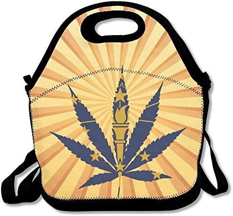 Leaf Shape Of Indiana Flag Convenient Lunch Bags Tote For Travel School Picnic Grocery Bags Outdoor Picnic Bag