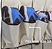 MISSLO Over the Door Shoe Organizer 24 Large Fabric Pocket Closet Accessory Storage Hanging Shoe Hanger, Beige