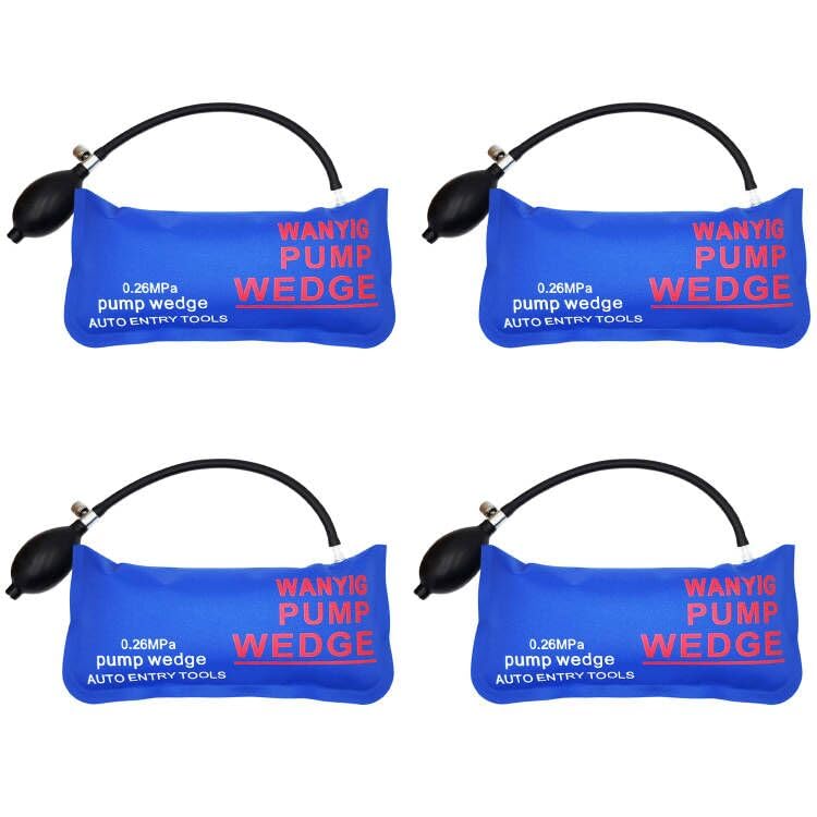 WANYIG 4 Packs Air Wedge Pump Wedge Alignment Tool Inflatable for Home Use Door Window Installation and Auto Repair (Large Rectangle)