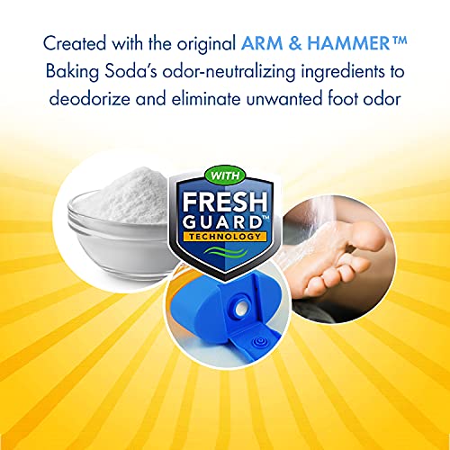 Arm and Hammer Foot Powder for Shoes & Feet, TalcFree Odor & Moisture Control for Men & Women