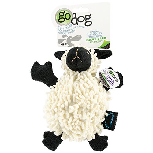 goDog Fuzzy Wuzzy with Chew Guard Small, Lamb