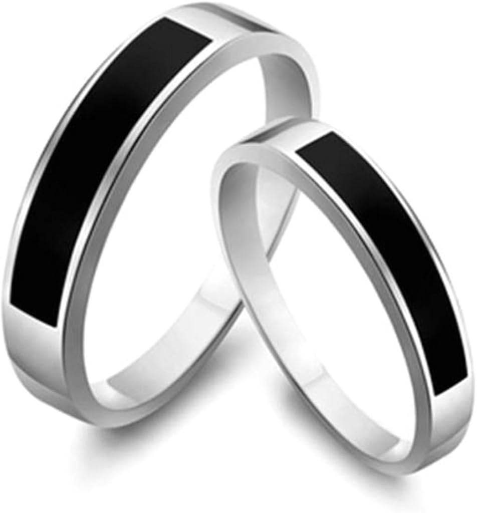 gnzoe jewelry wedding ring band mens black strip rings for his 3mm