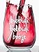 Make Em Laugh Funny Stemless Wine Glass - Bibbidi Bobbidi Booze - Perfect Gifts for Friends and Loved Ones, Funny Wine Glass Prints