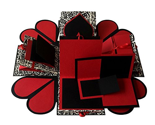 Crack-of-Dawn-Crafts-3-Layered-Romantic-Heart-Explosive-Box-for-Birthday-Black-Text Crack of Dawn Crafts 3 Layered Romantic Heart Explosive Box for Birthday - Black Text