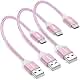 iSeekerKit USB Type C Cable, Short USB C Cable 1ft Braided Fast Charger Cord Compatible Samsung Galaxy S8 Plus, LG G6 G5, Google Pixel XL, Switch, Nexus 5X 6P, HTC 10, OnePlus2 [3 Pack]