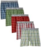 Hanes Big Boys' Comfort Flex Yarn Dye Boxer 5 Pack, Assorted, Medium