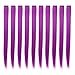 OneDor 23 Inch Colored Party Highlights Straight Hair Clip Extensions. Heat-Resistant Synthetic Hair Extensions in Multiple Colors (10 Pcs Purple)