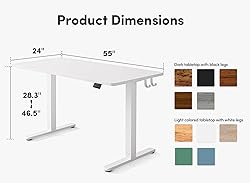 FEZIBO Electric Standing Desk, 55 x 24 Inches
