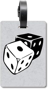 Amazon Co Jp ダイス カジノ ブラック ホワイト イラスト スーツケース バッグ タグ 荷物カード 吊り下げ式 スカッチョンラベル Generic