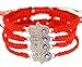 RufnTop Lucky Catholic St. Saint Benedict Evil Protection Red Cord Adjustable Bracelet(Hamsa Hand Pack of 4 PCS)