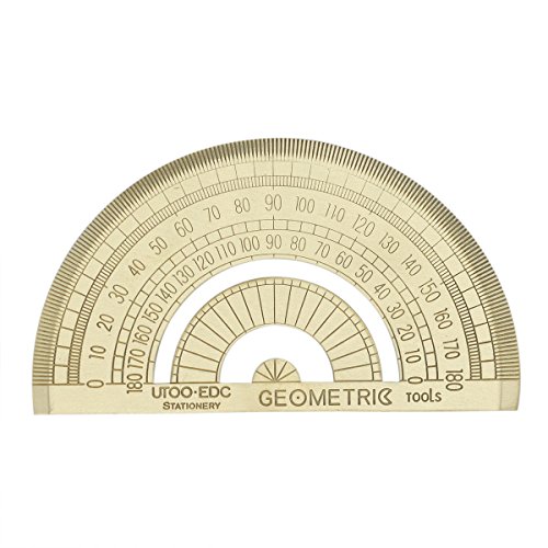 AVOLUTION Measuring Drawing Graphometer Protractor Brass semicircle instrument