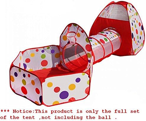 3 In 1 Kids Tent Pipeline Crawling Huge Game Play House Baby Play Yard Ball Pool Outdoor Indoor Baby Playpen Tienda Corralito jouet cadeau chiffre (Balls Not Included)