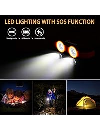 Cargador solar 20000 mAh Banco de la energía, cargador portátil solar cargador de teléfono con 2 USB puerto 2 luz LED paquete de batería externa para viaje camping de emergencia, iPhone, Android teléfono celular carga, Negro