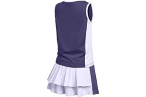 Zaclotre Girls Tennis Golf Dress Outfit Sleeveless Tank Top and Skorts Sets Sport Skirt with Shorts