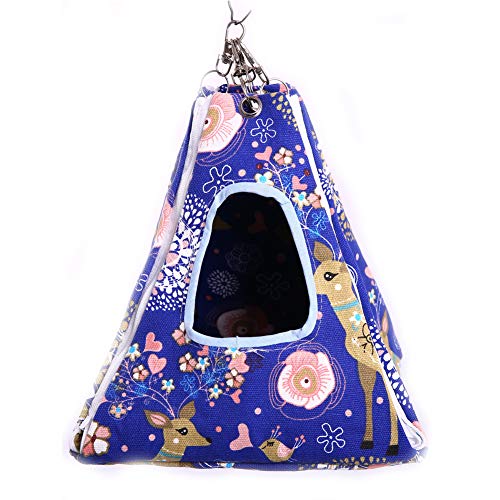 Double Used Small Animal Hamster Hammock Bed Cage House, Ferret Hammocks Bed Pad Mat for Squirrels, Chinchillas, Turtles, Guinea-Pig, Rat, Small Animals Cage Toy Accessories