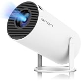 Mini Portable Projector, Support 4K 1080P with Dual-Band WIFI6 5G Wireless 5.0 Bluetooth Android 11,160 ANSI,180&deg; Rotatable, Auto Keystone Correction, 35"-130" Screen Video Projector