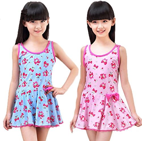 子供 女児 児童 可愛いレース 花 苺柄 ワンピース 水着 Uvカット 授与 ビキニ 女の子 キッズ 温泉 110 1cm Cute 練習用水着 スクール スポーツ 水遊び ジュニア ベビー ピンク オシャレ