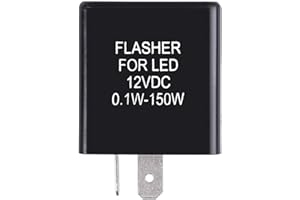MGI SpeedWare 2-Pin Silent Flasher Relay for LED Turn Signal - Hyper Flash Fix (1-Pack)