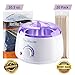 Waxing Kit Temperature Control Wax Warmer Hair Removal Electric Hot heater, Rapid Melting Pot with 10.5 oz Flavor Hard Wax Beans and 20 Pack Wax Applicator