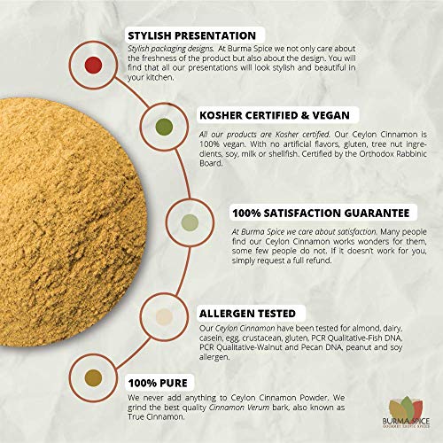 Ceylon Cinnamon, Ground | Delicate Sweet Flavored Spice | Ideal for Infusions and Flavoring Sweet Dishes 1.5 oz. - Image 7