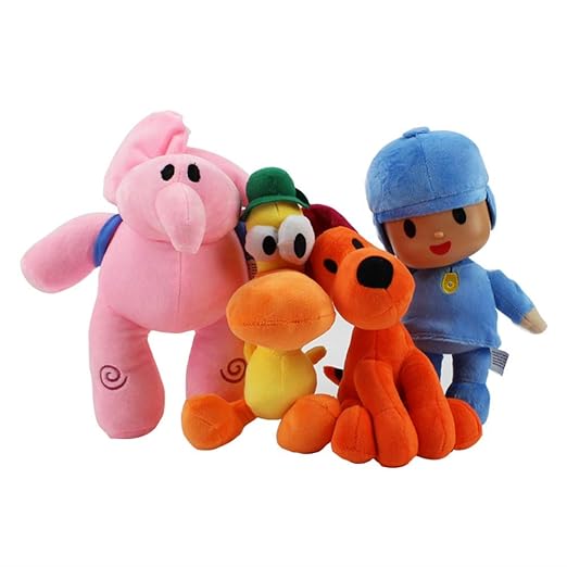 N\\A Juguetes De Peluche, 4 Unids/Lote Pocoyo Elly Pato Loula Pato Elefante Animales Muñecos De Peluche para Niños Niñas Regalos 14-30cm: Amazon.es: Hogar
