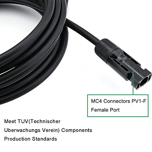 Sun YOBA 10 AWG Solar Panel Extension Cable Wire (10 ft.) with MC4 Connectors