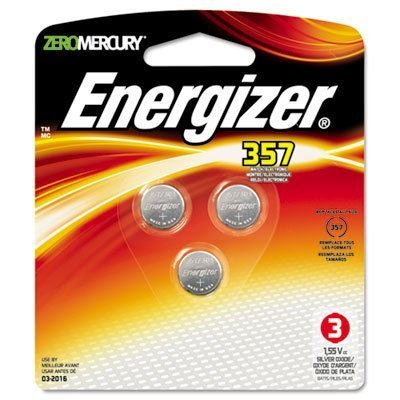 Watch/Electronic Battery, SilvOx, 357, 1.5V, MercFree, 3/Pk, Sold as 1 Package, 3 Each per Package