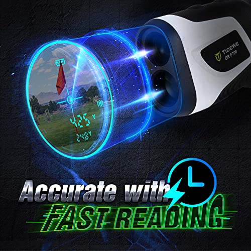 TIDEWE Golf Rangefinder with Slope,Golf Range Finder Holder,700Y Flag Pole Locking