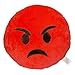 EvZ Emoji Rage Face Emoticon Cushion Stuffed Plush Soft Pillow, 32cm, Red