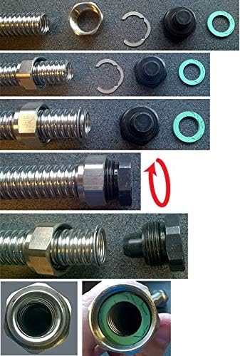 AquaForte SC536 Stainless Steel Spiral Hose Set/Heat Exchanger 10 m / 1 Inch Internal Thread/Usable up to 6 Bar/Silver / 45 x 45 x - Image 3