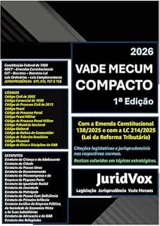 Livro VADE MECUM COMPACTO - 1ª edição - 2026: Com referências legislativas e jurisprudenciais expandidas e em cores. Texto atualizado com a Emenda Constitucional ... de 19 de dezembro de 2025. (VADE MECUNS)