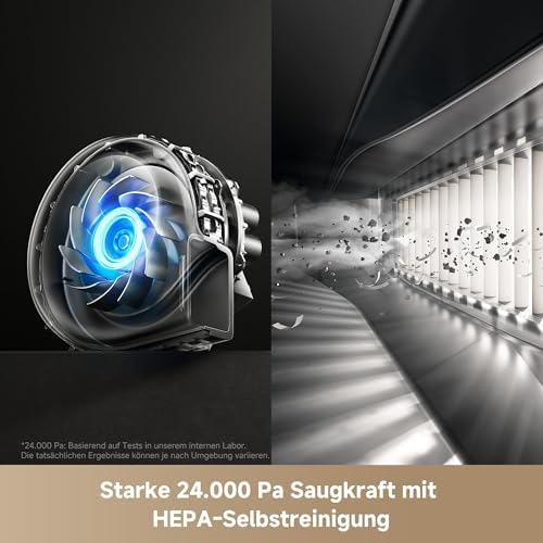 V50 Ultra Saugroboter, 24.000 Pa Saugkraft & Thermo-Wischen, Weiß